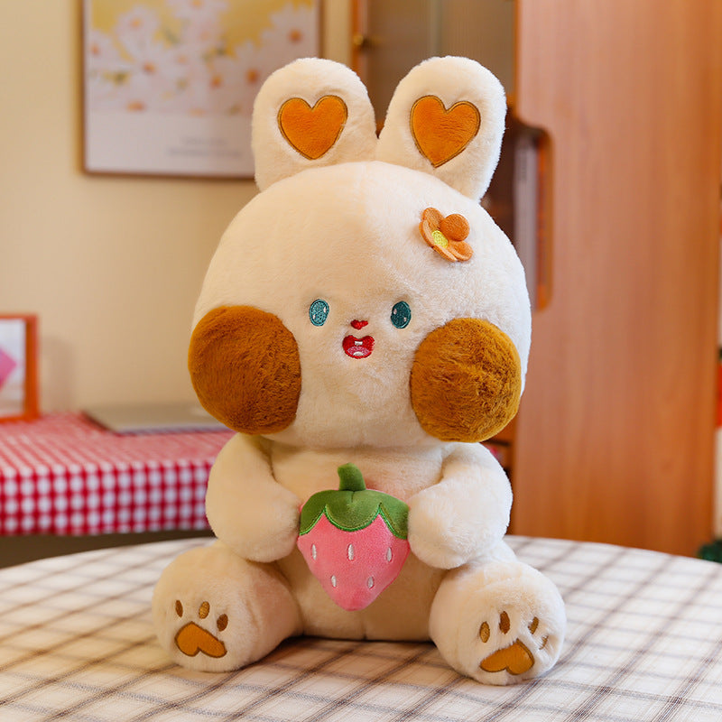 Creative Hugging Strawberry Bunny Plush Toy