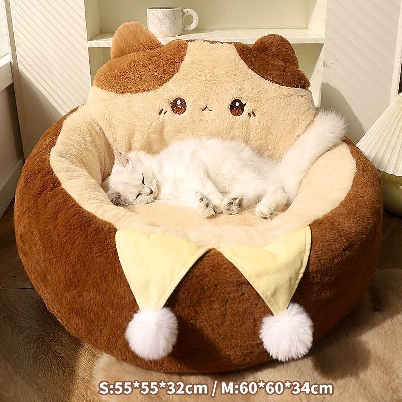 Cats Sofa Dogs Bed Round