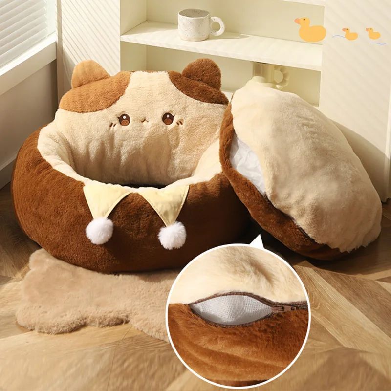 Cats Sofa Dogs Bed Round