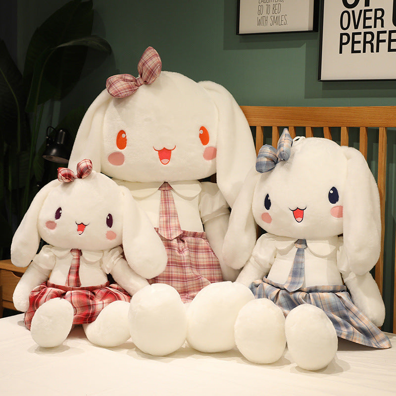 Cute Bunny Bow Plush Toy Pillow