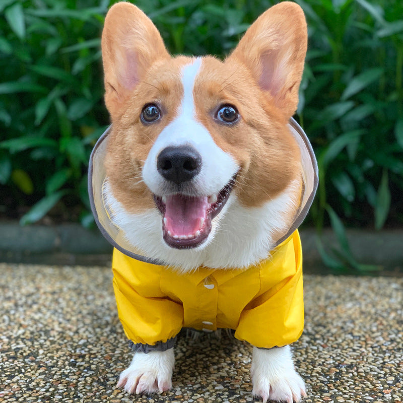 Dog Raincoat Four Legged Waterproof