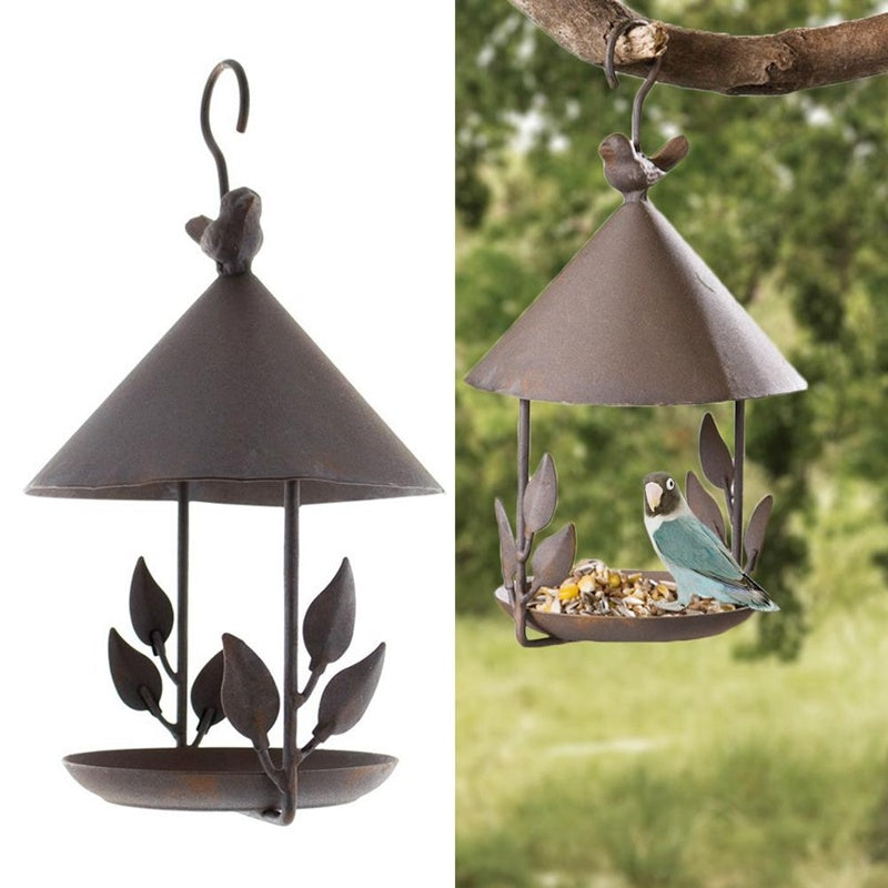 American made old iron bird feeder