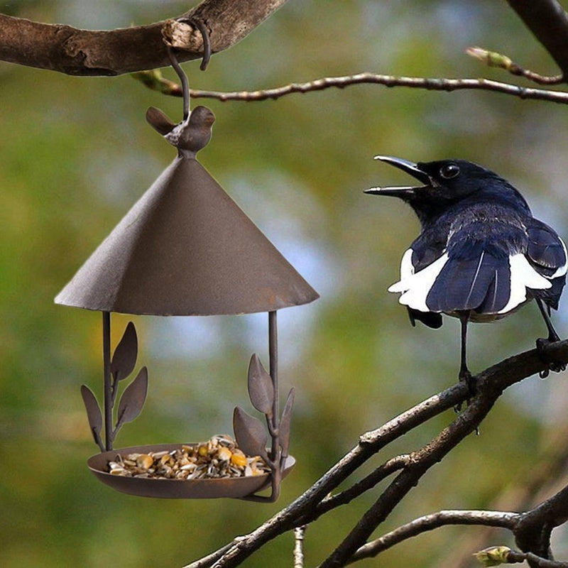 American made old iron bird feeder