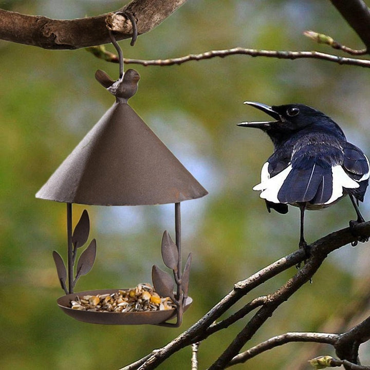 American made old iron bird feeder