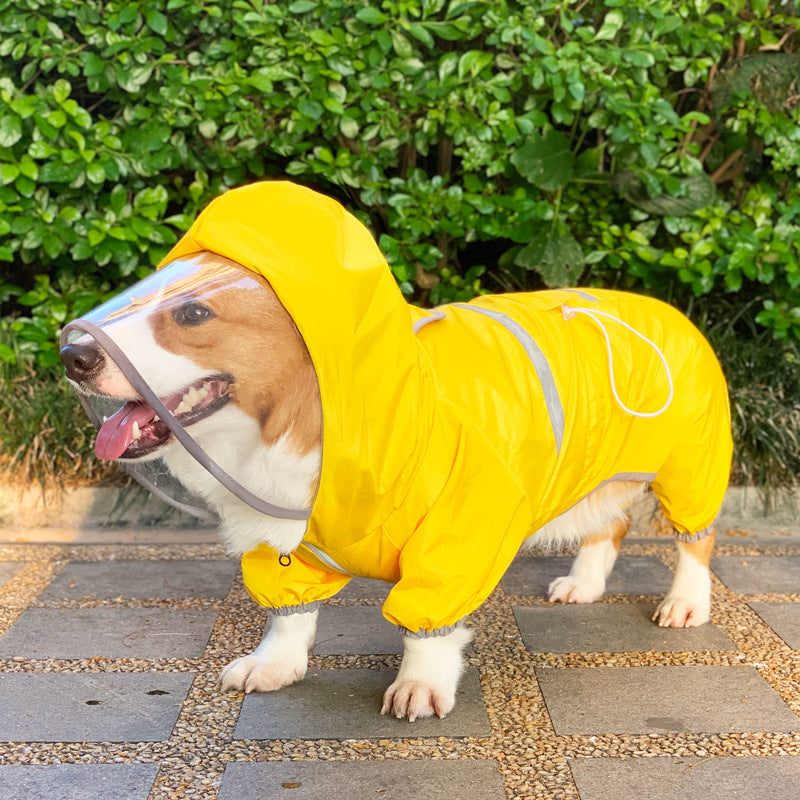 Dog Raincoat Four Legged Waterproof