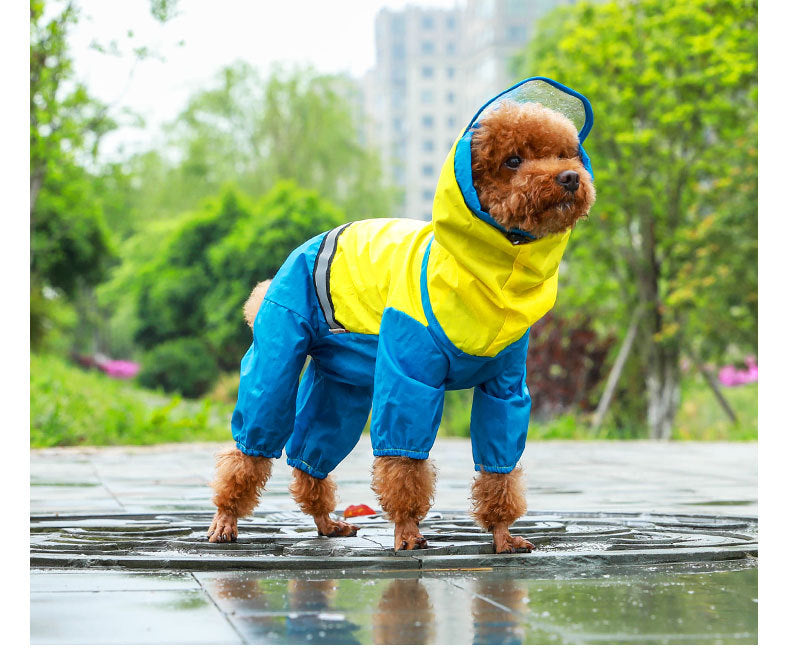 Pet dog raincoat tail
