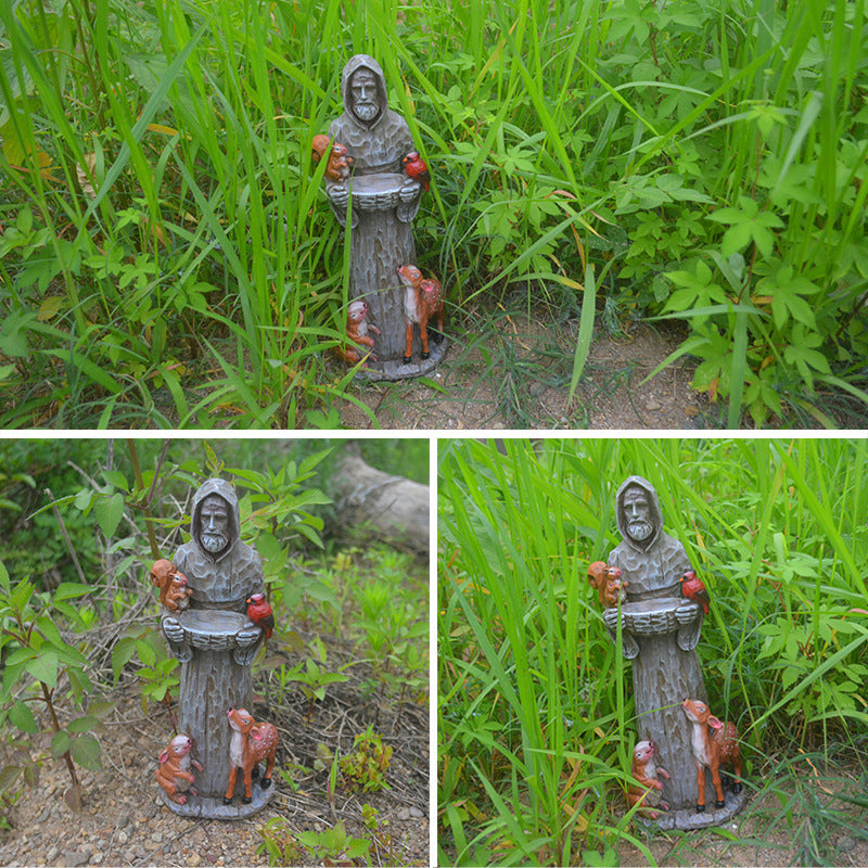 Outdoor Garden Statue Bird Feeder