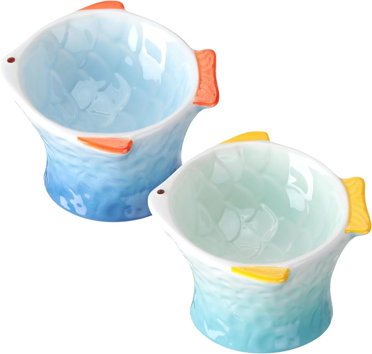 Ceramic Cat Feeder Fish