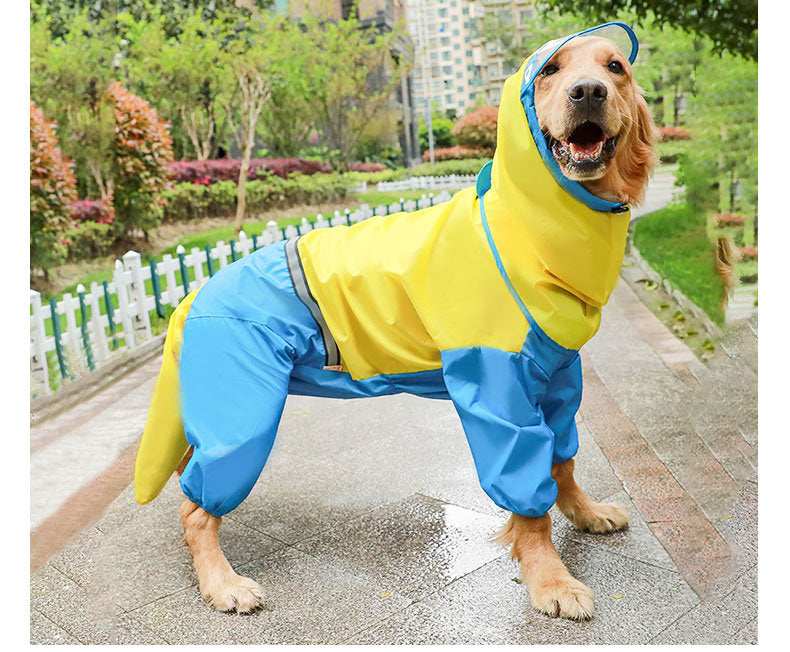 Pet dog raincoat tail
