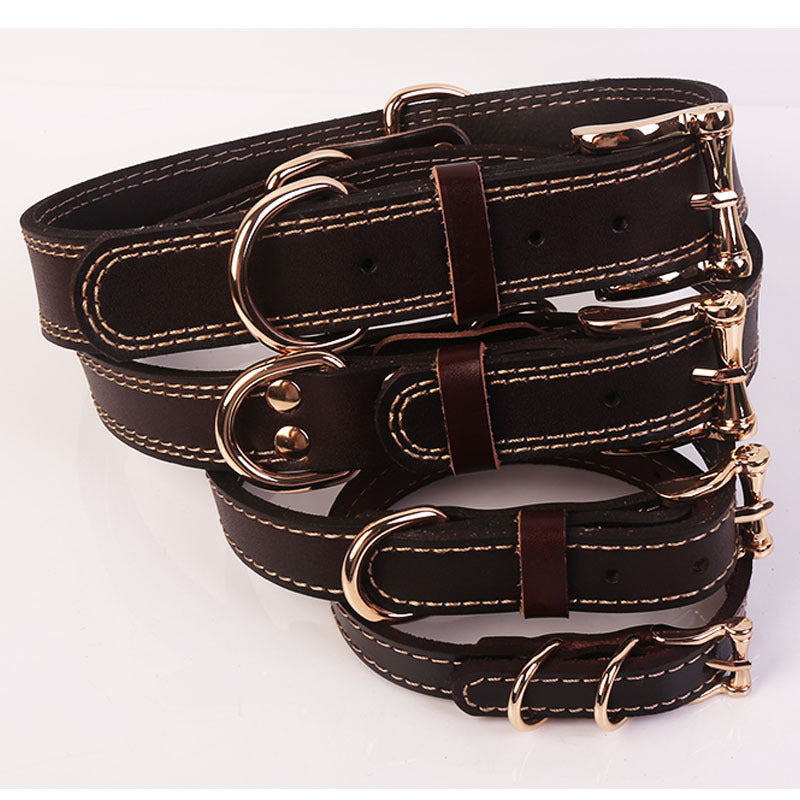 Leather Dog Collar Set