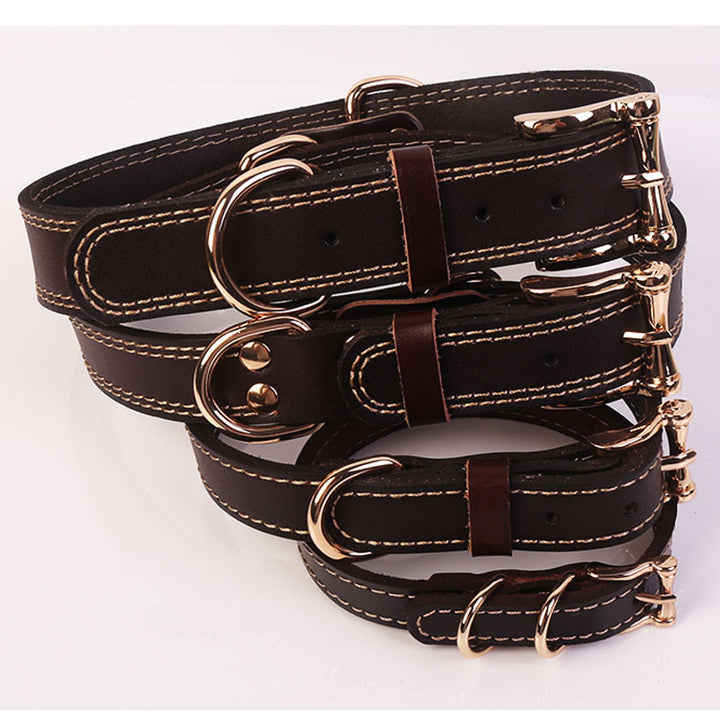 Leather Dog Collar Set