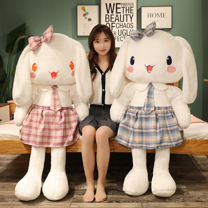 Cute Bunny Bow Plush Toy Pillow