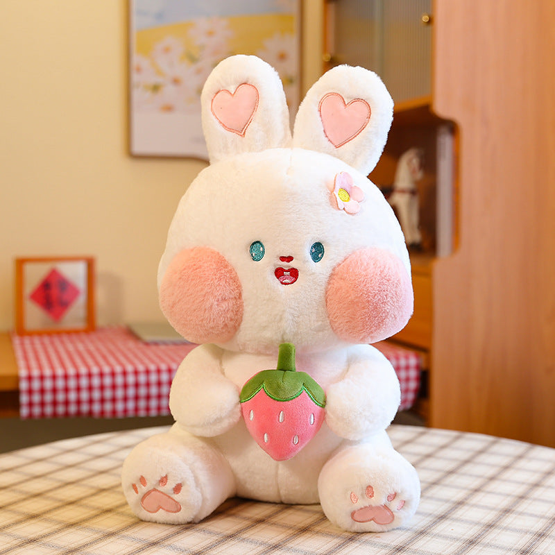 Creative Hugging Strawberry Bunny Plush Toy