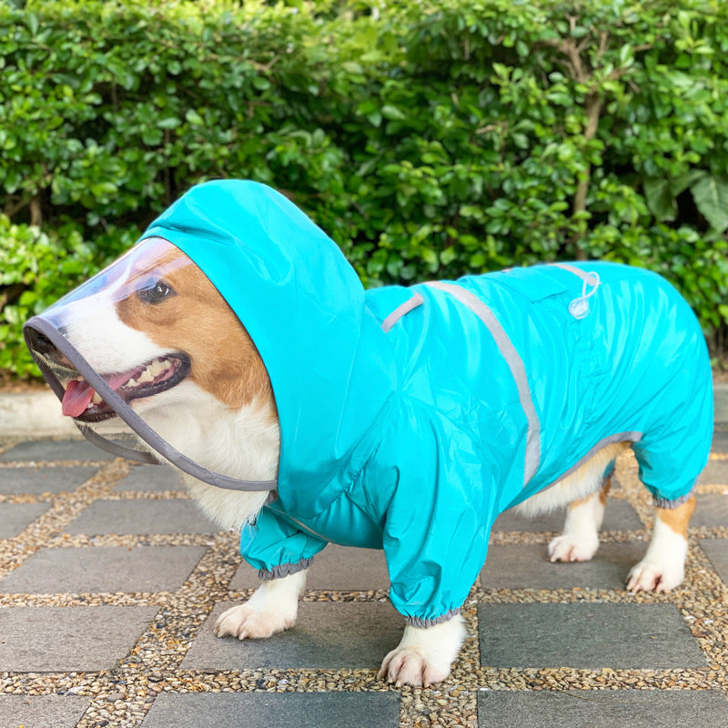 Dog Raincoat Four Legged Waterproof