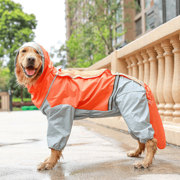 Pet dog raincoat tail