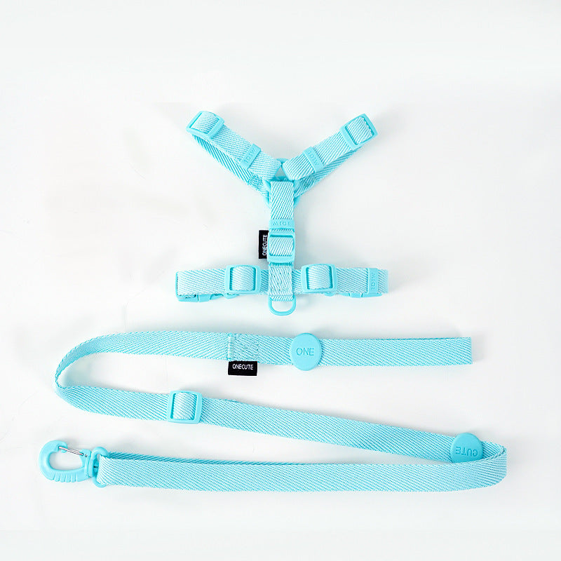 Pet Collar Chest Back Lead Rope