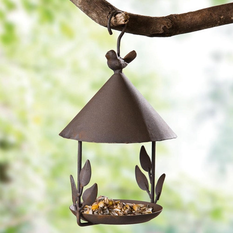 American made old iron bird feeder
