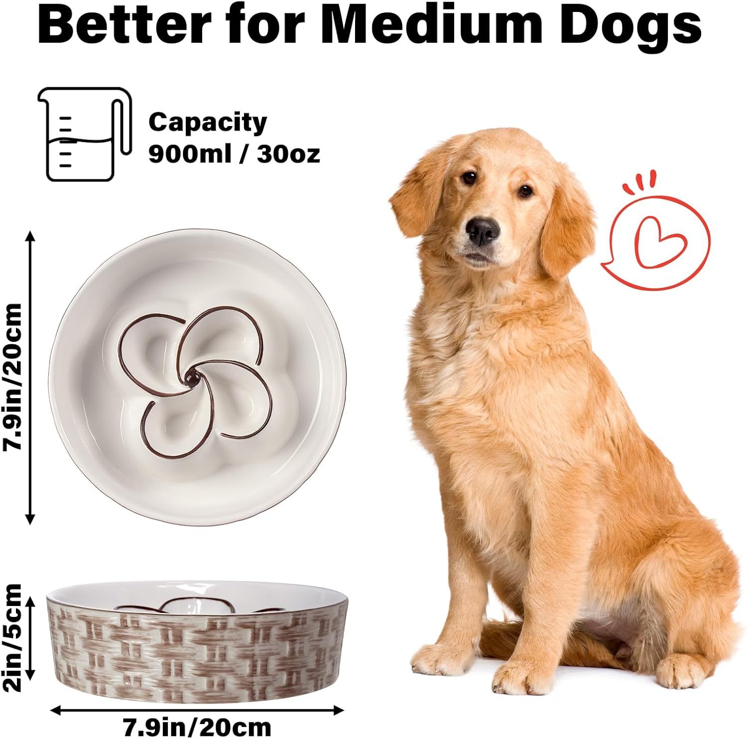 Pet Ceramic Slow Feeder