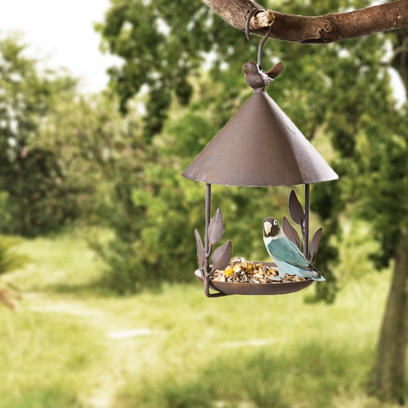 American made old iron bird feeder