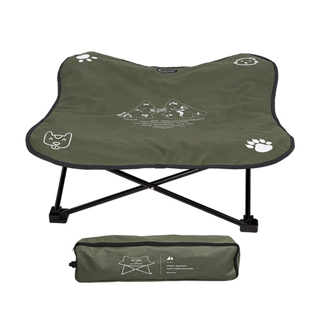 Outdoor detachable pet folding bed