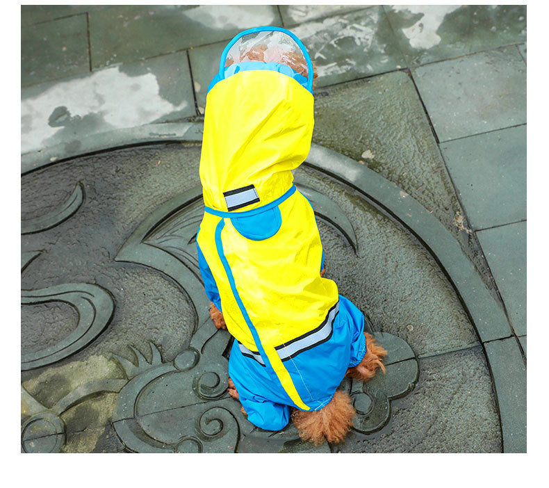 Pet dog raincoat tail