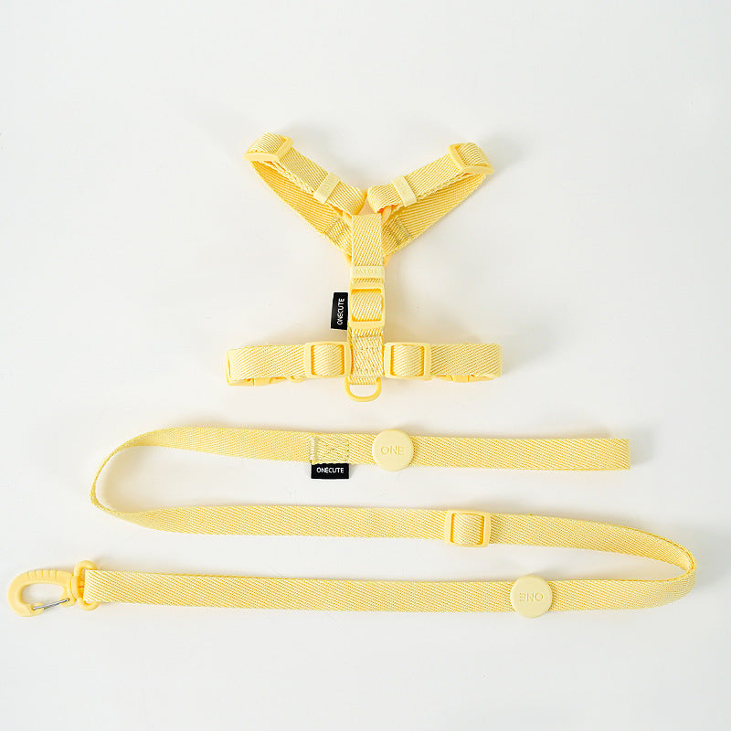 Pet Collar Chest Back Lead Rope