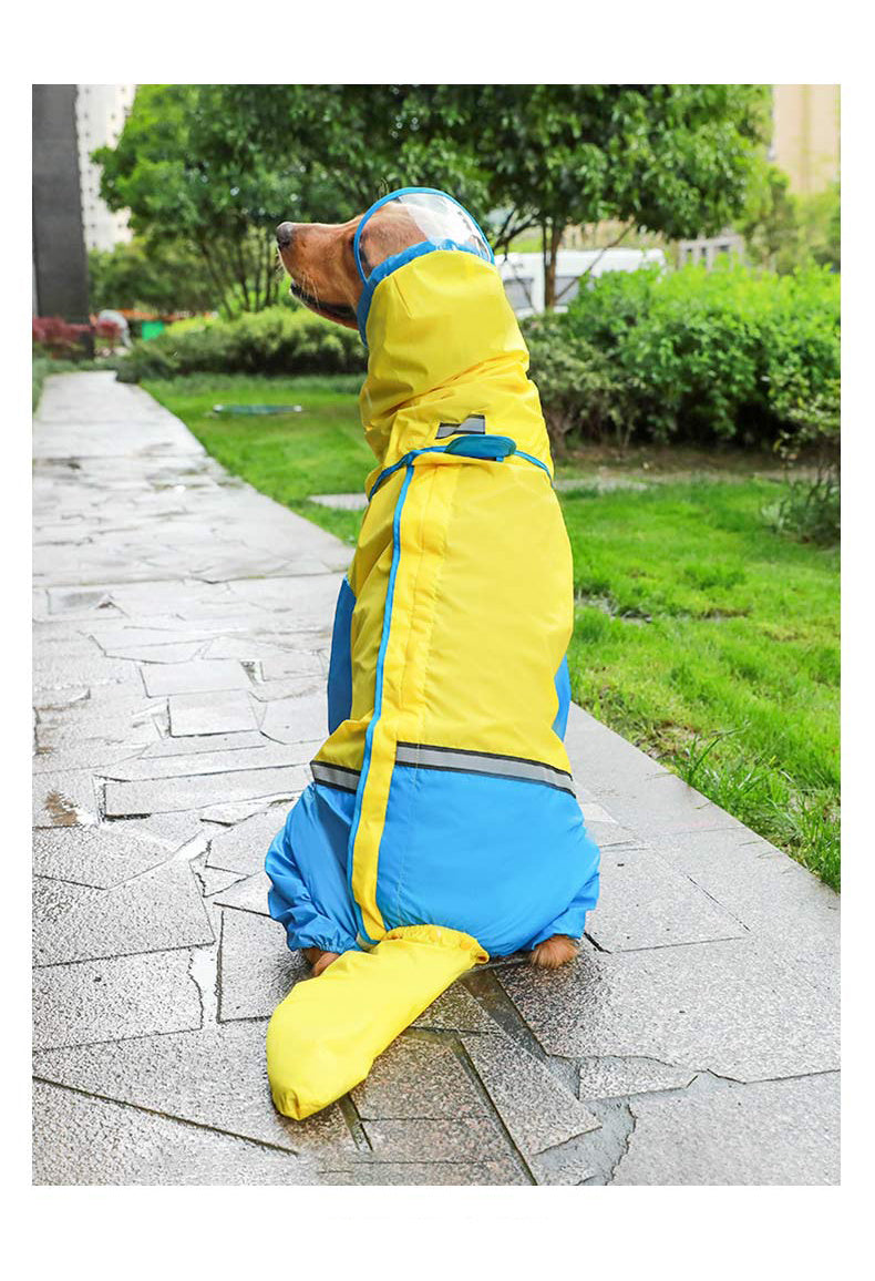 Pet dog raincoat tail