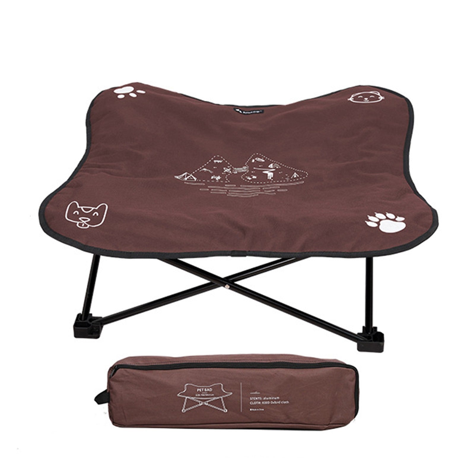 Outdoor detachable pet folding bed