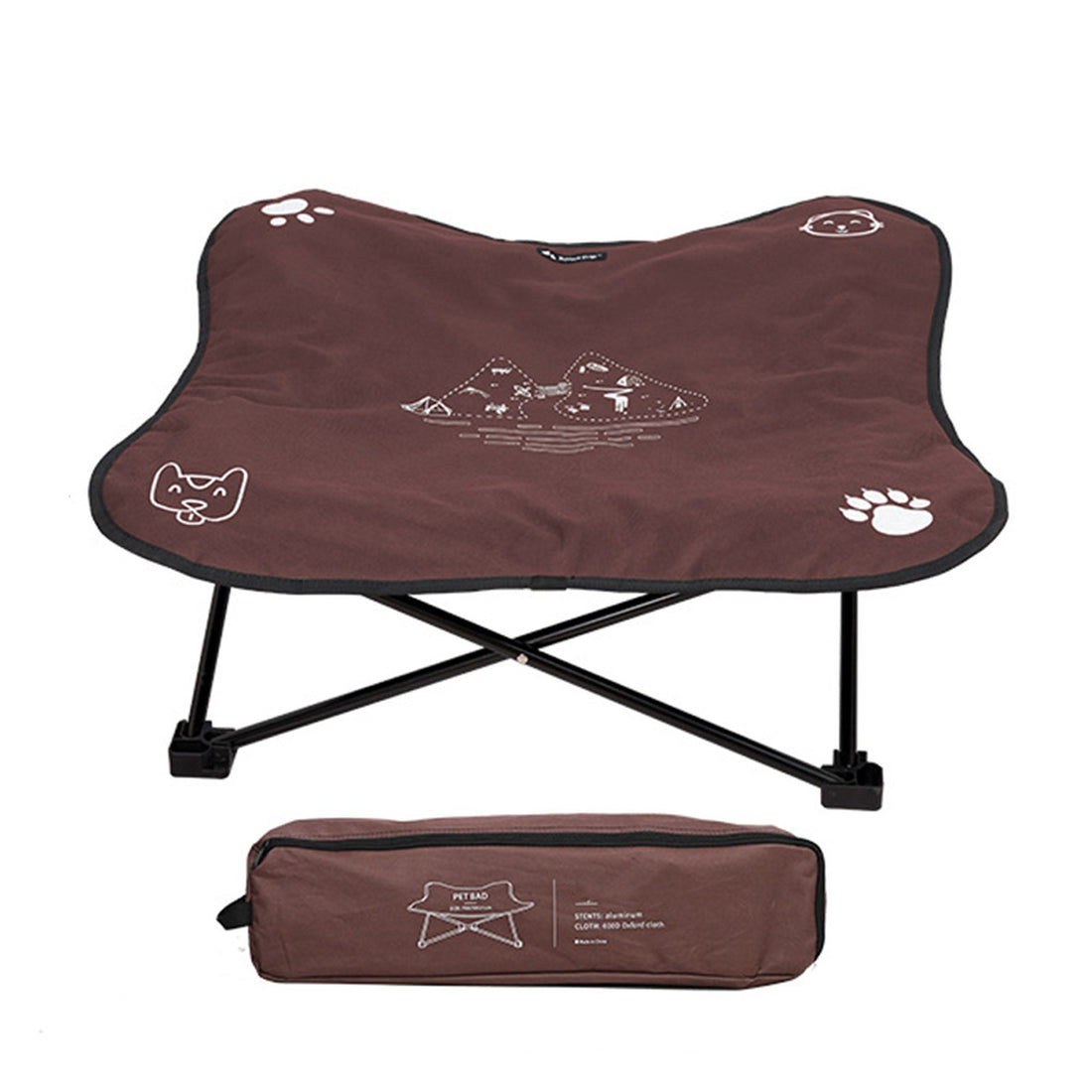 Outdoor detachable pet folding bed