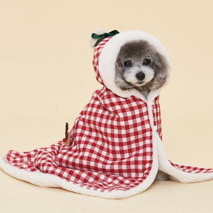 Christmas Winter Pet Clothes Cloak
