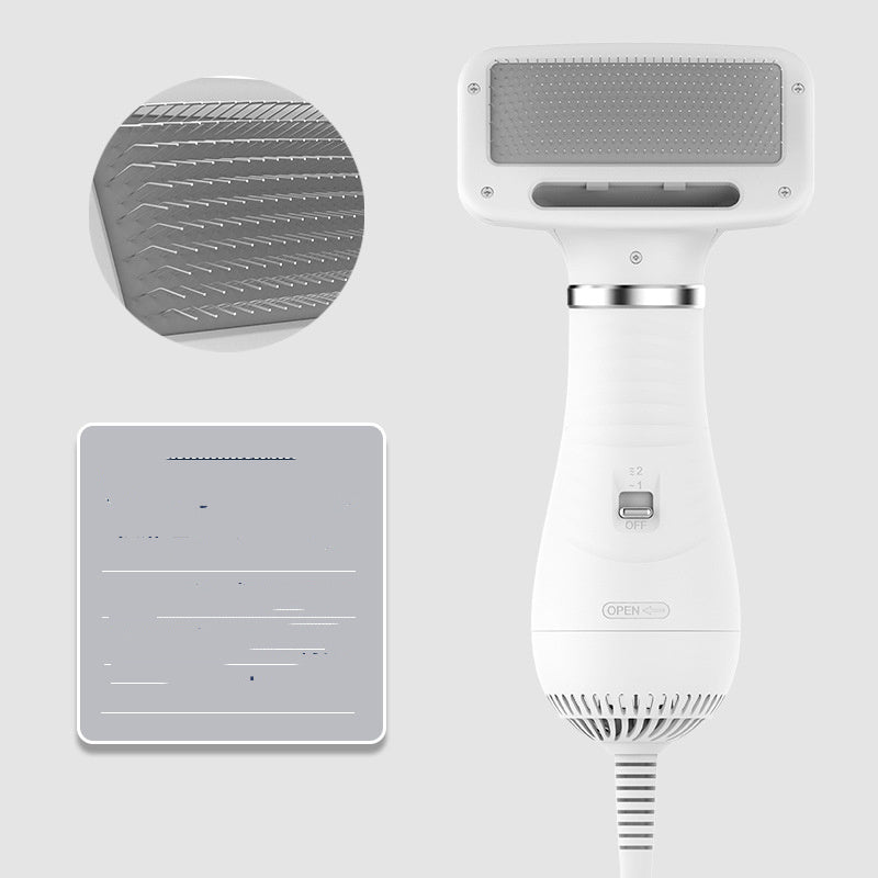Pet Brushing Hair Dryer Comb Drying