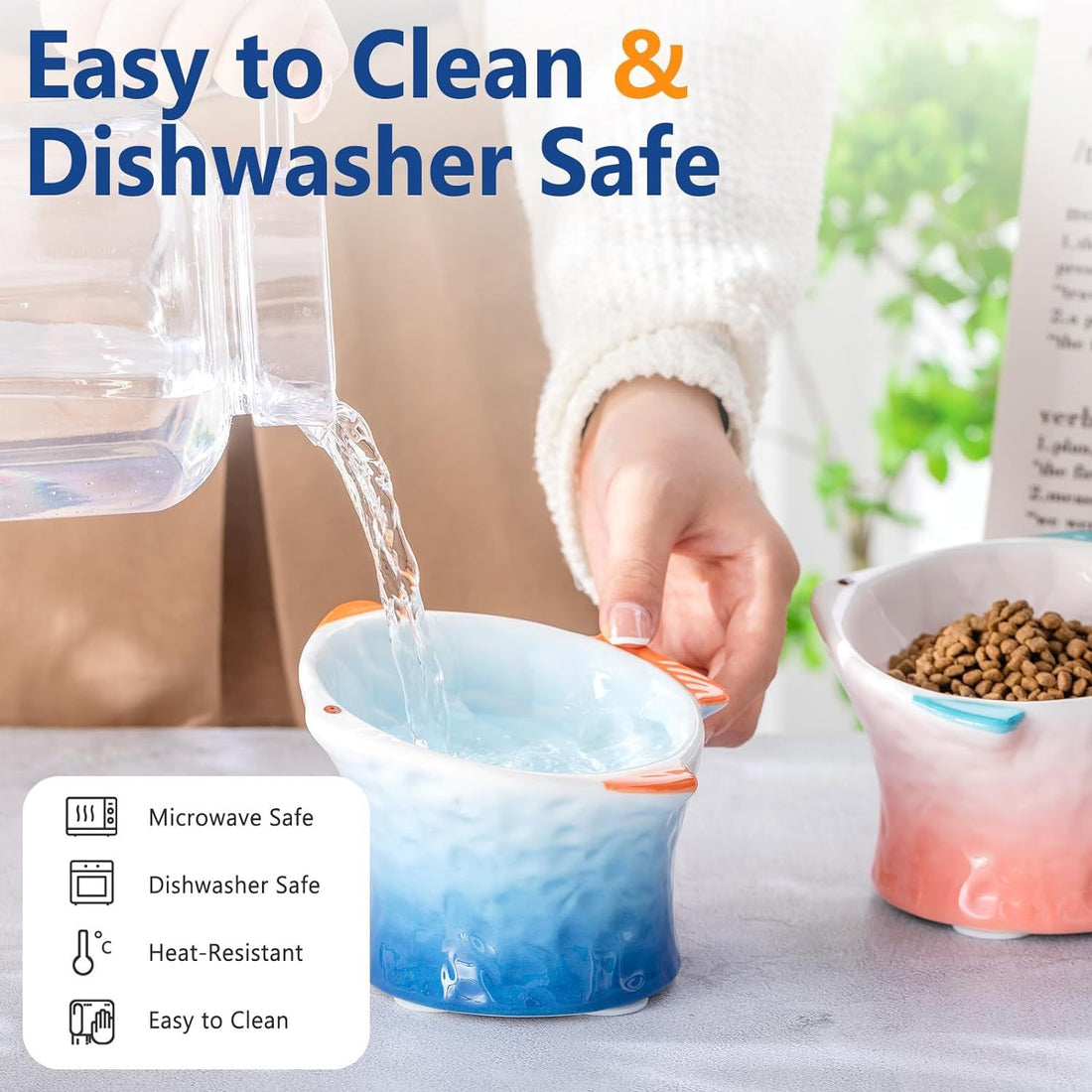 Ceramic Cat Feeder Fish