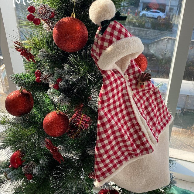 Christmas Winter Pet Clothes Cloak