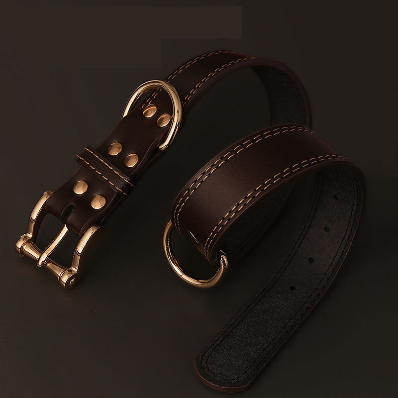 Leather Dog Collar Set