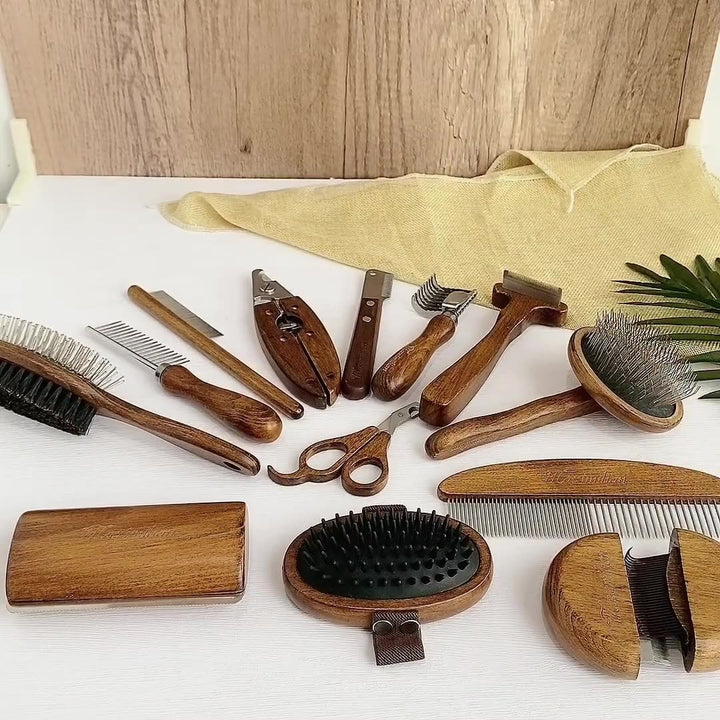 Pet Comb Solid Wood Antique