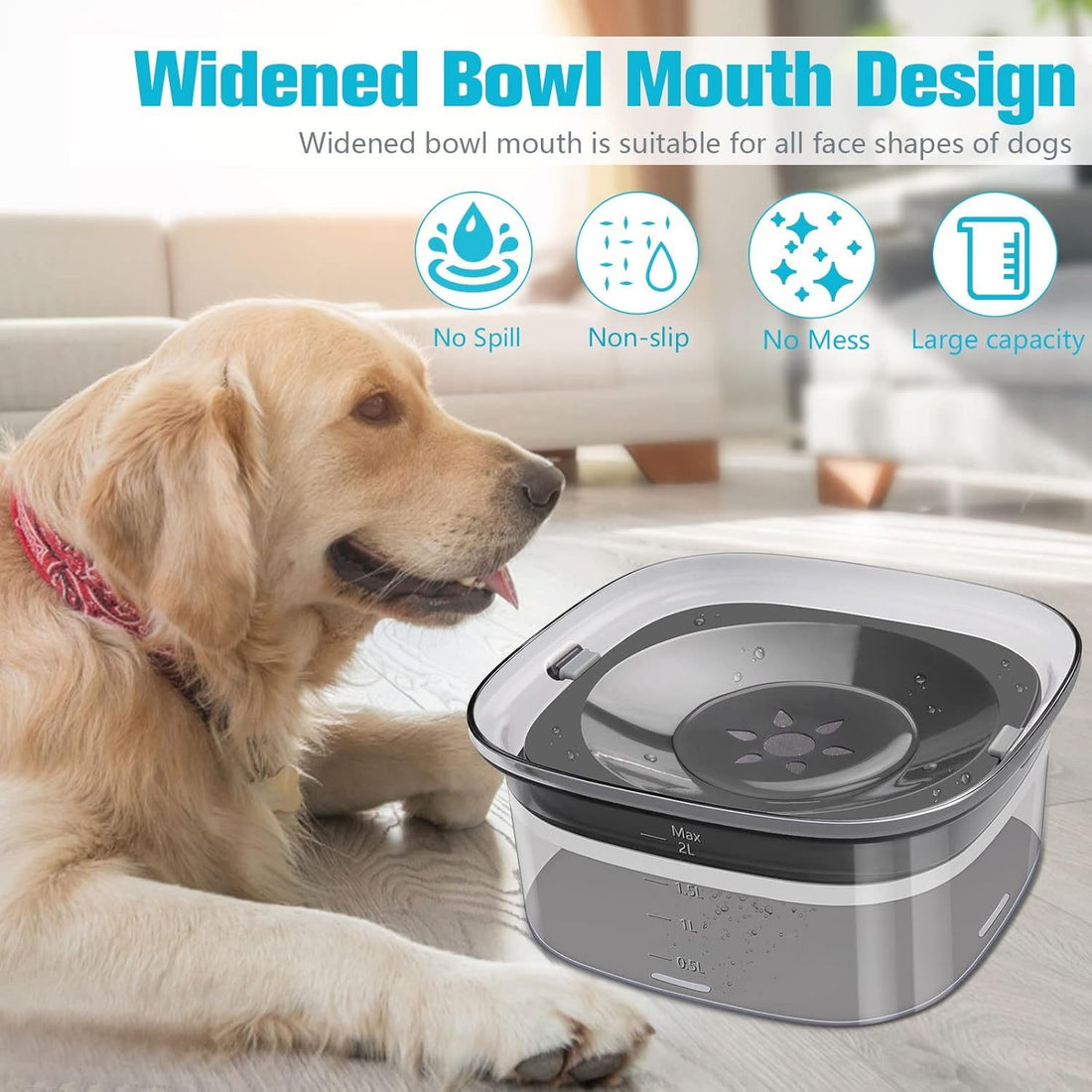 Dog Water Bowl 2L